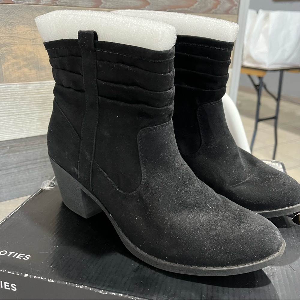 Arizona Black Suede Booties - Picture 3 of 7